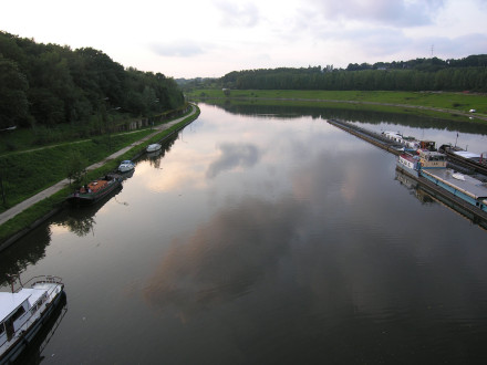 View downstream, Lock Ittre, Belgium