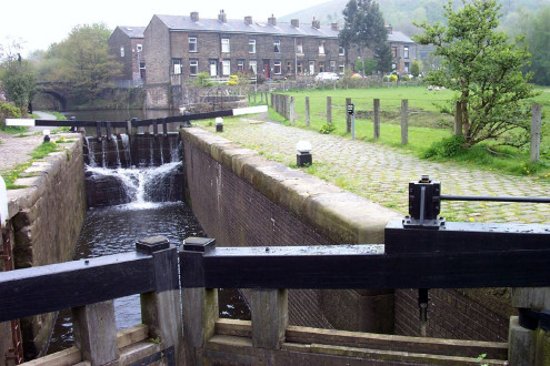 Lock on the Rochdale Canal