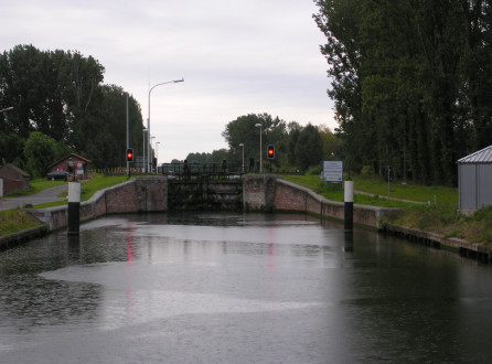 Sluis Boortmeerbeek gezien vanaf de brug