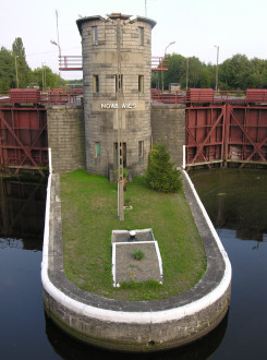 Locks in Gliwice Canal, Nowa Wies, Poland