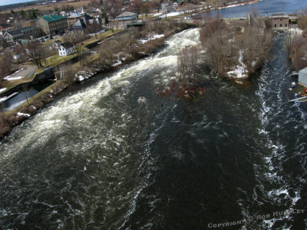 Canal Locks at Merrickville, Rideau River - Kite Aerial Photography (KAP)