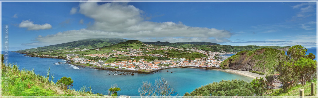 Azoren/Faial, Horta, Blick über Horta