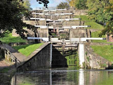 Five Rise Locks, Bingley, West Yorkshire, England.