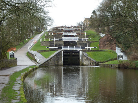 Bingley Five rise lock staircase Leeds Liverpool Canal