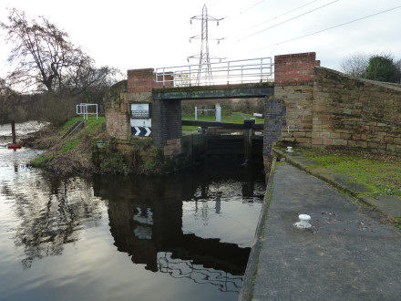 Lock No 1 and River Calder Huddersfield Broad Canal Cooper Bridge BradleyYorkshire