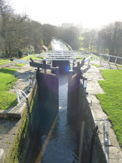 Bingley Five-rise lock staircase Leeds Liverpool Canal