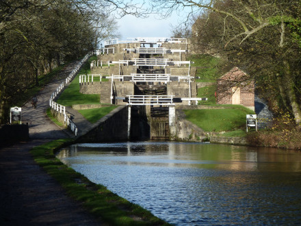 Bingley Five rise lock staircase Leeds Liverpool Canal