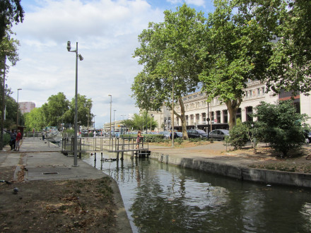 Canal du Midi à Toulouse, écluse de Bayard (simple, sens Etang de Thau Toulouse).