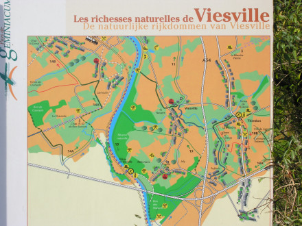 Map of Viesville and its nature reserve