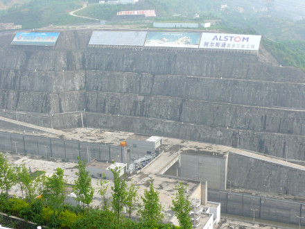 The giant locks of the Three Gorges Dam, Yangtze River, Hubei, China