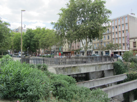 Canal du Midi à Toulouse, écluse de Bayard (simple, sens Toulouse Etang de Thau).