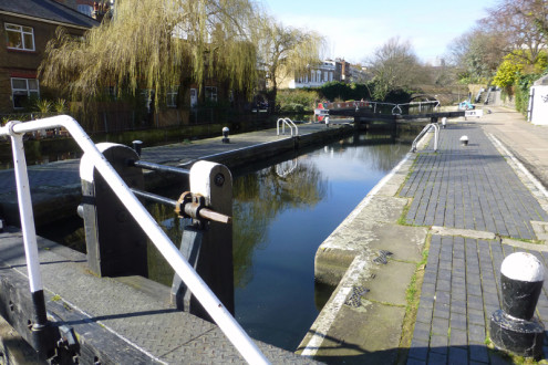 Regents Canal lock, London N.1