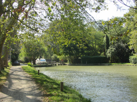 Canal du Midi, écluse (simple) de Saint Sernin, commune de Saint Martin Lalande, Aude.