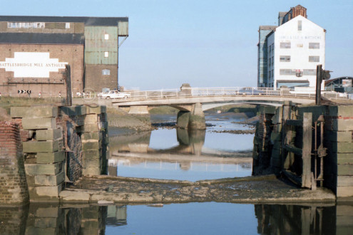 Battlesbridge Tidal Lock, Nr. Wickford, Essex. 1980.